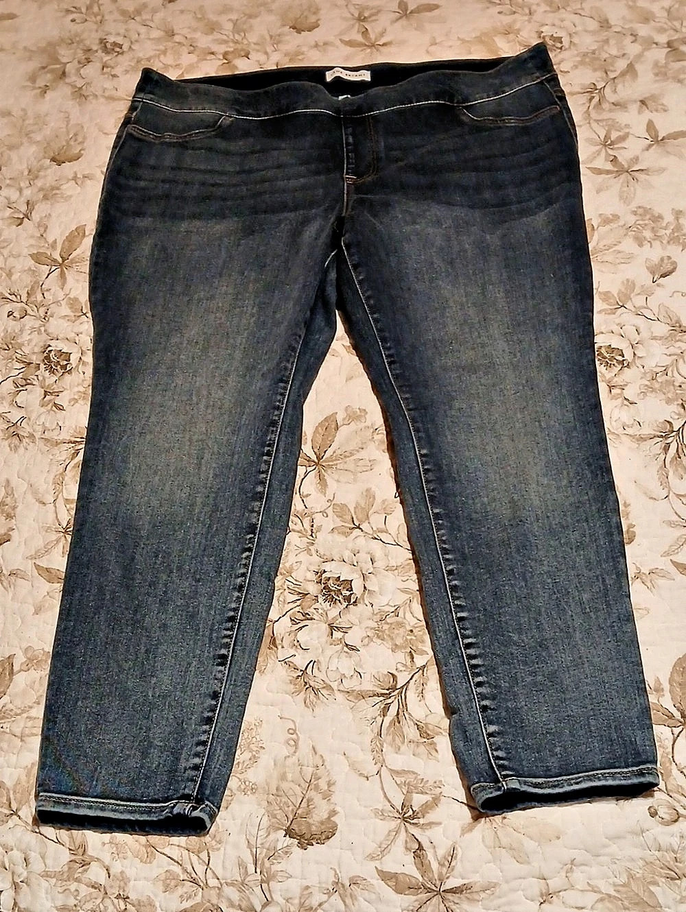 Lane Bryant Pull-On Skinny Jean Cropped Blue Plus Size 22